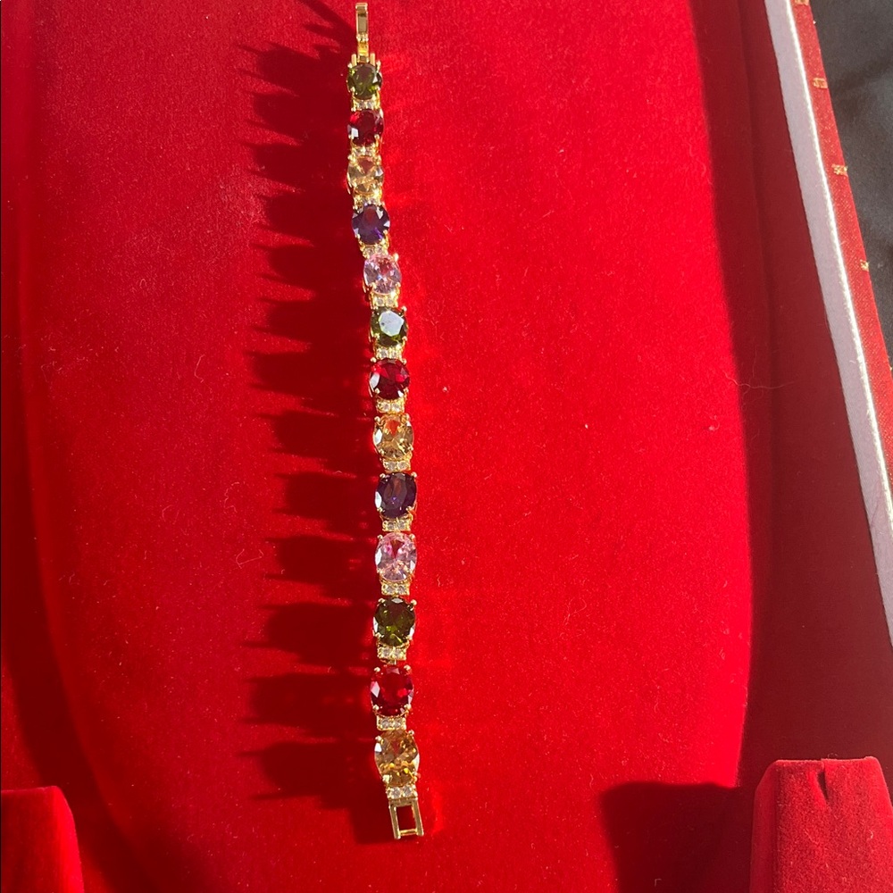 Elegant Multicolor Gemstone Bracelet